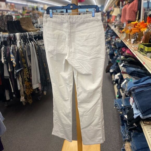 Christopher & Banks Ladies 4 White Corduroy Pants - Picture 5 of 5